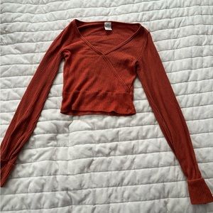 Hollister Long Sleeve Wrap Top